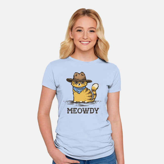 Meowdy-Womens-Fitted-Tee-kg07