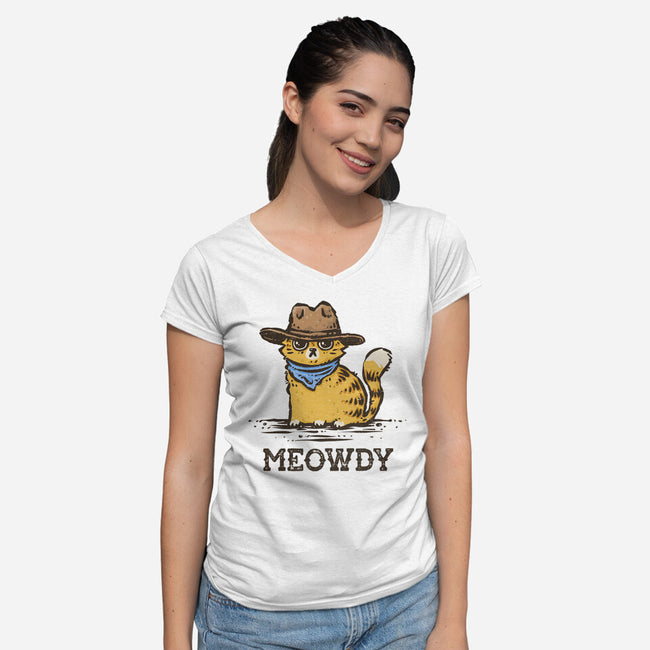 Meowdy-Womens-V-Neck-Tee-kg07