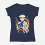 Thunder Breath Ninja-Womens-V-Neck-Tee-Eoli Studio