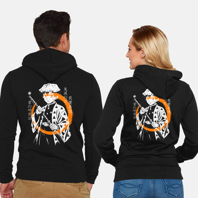 Thunder Breath Ninja-Unisex-Zip-Up-Sweatshirt-Eoli Studio