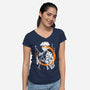 Thunder Breath Ninja-Womens-V-Neck-Tee-Eoli Studio