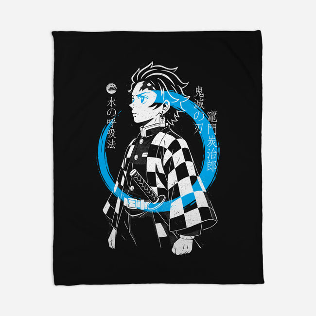 Water Breath Ninja-None-Fleece-Blanket-Eoli Studio
