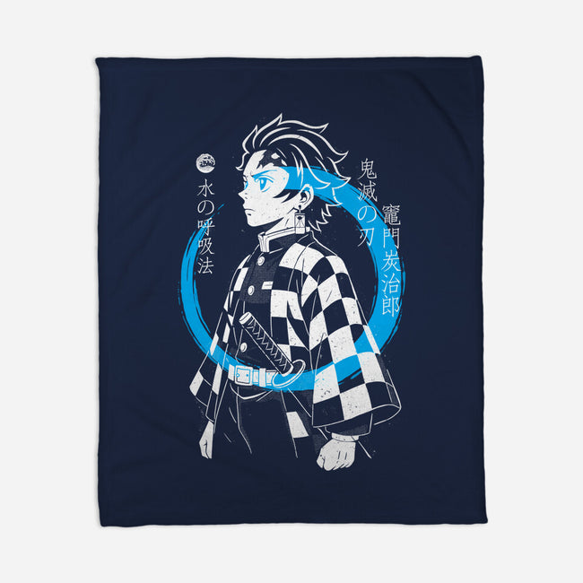 Water Breath Ninja-None-Fleece-Blanket-Eoli Studio