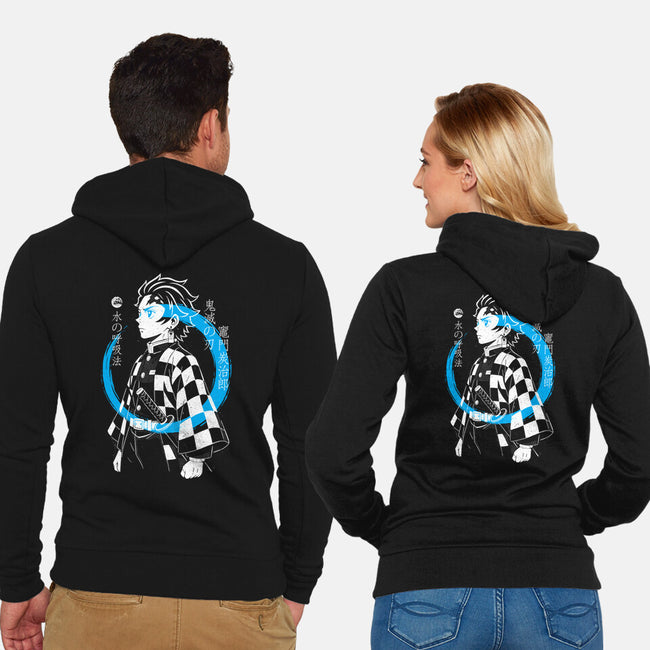 Water Breath Ninja-Unisex-Zip-Up-Sweatshirt-Eoli Studio