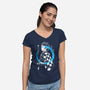 Water Breath Ninja-Womens-V-Neck-Tee-Eoli Studio