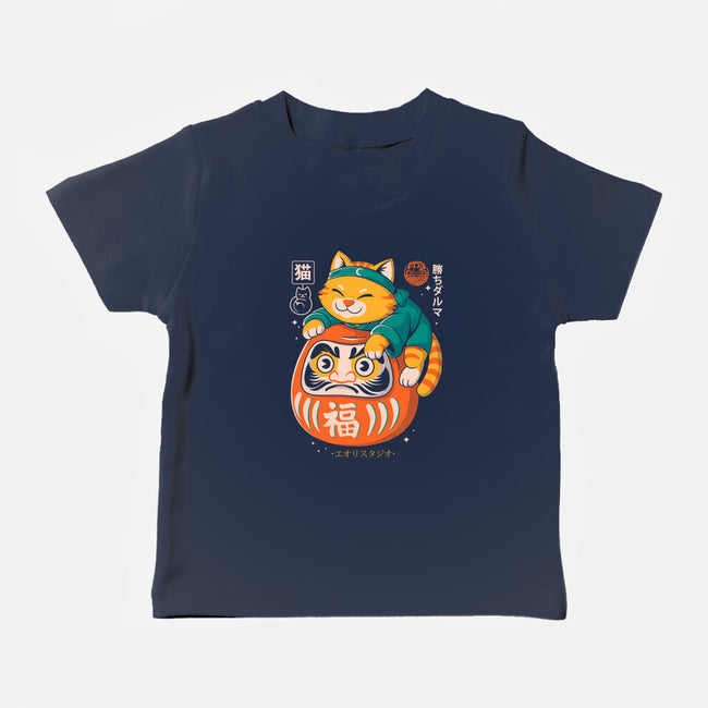 Neko Daruma Hug-Baby-Basic-Tee-Eoli Studio