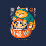 Neko Daruma Hug-Womens-Fitted-Tee-Eoli Studio