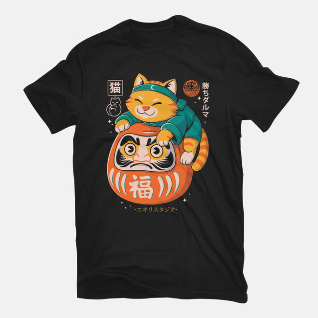 Neko Daruma Hug-Womens-Fitted-Tee-Eoli Studio