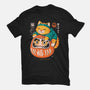 Neko Daruma Hug-Womens-Fitted-Tee-Eoli Studio