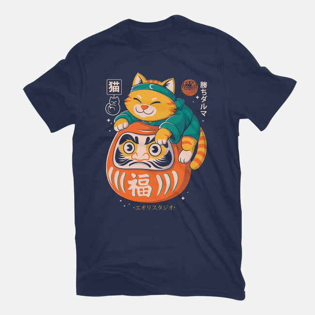 Neko Daruma Hug-Womens-Fitted-Tee-Eoli Studio
