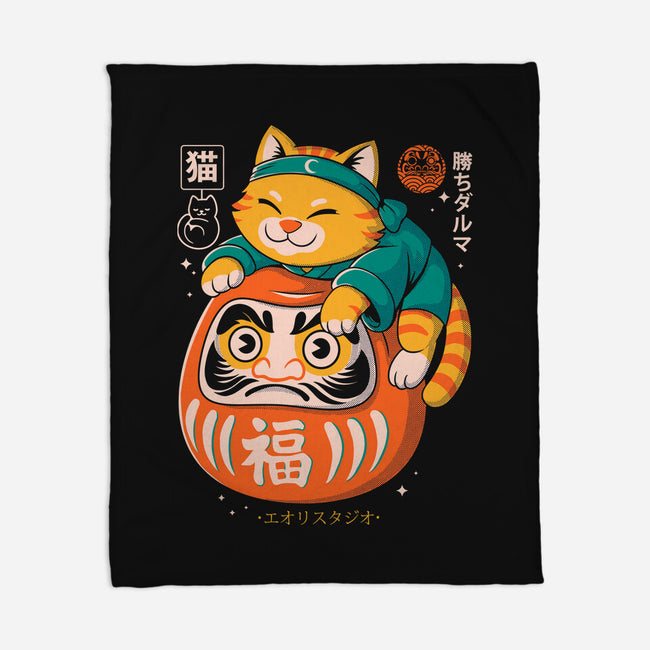 Neko Daruma Hug-None-Fleece-Blanket-Eoli Studio