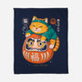 Neko Daruma Hug-None-Fleece-Blanket-Eoli Studio