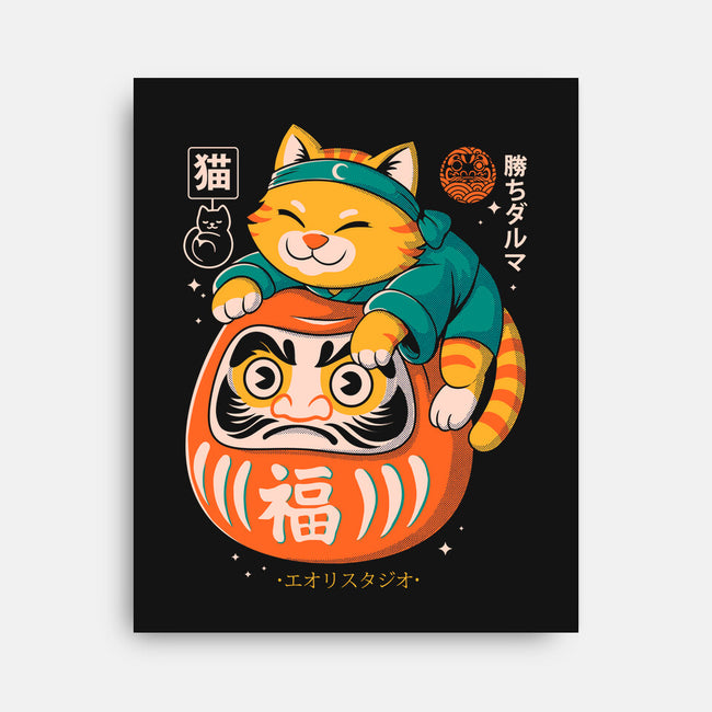 Neko Daruma Hug-None-Stretched-Canvas-Eoli Studio