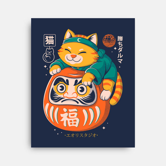 Neko Daruma Hug-None-Stretched-Canvas-Eoli Studio