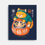 Neko Daruma Hug-None-Stretched-Canvas-Eoli Studio