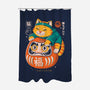 Neko Daruma Hug-None-Polyester-Shower Curtain-Eoli Studio
