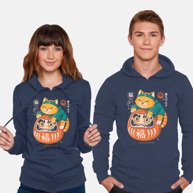 Neko Daruma Hug-Unisex-Pullover-Sweatshirt-Eoli Studio