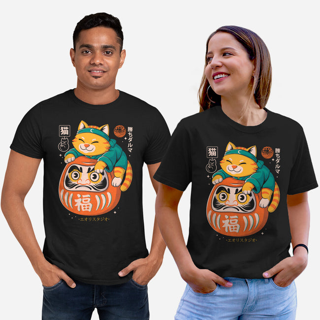Neko Daruma Hug-Unisex-Basic-Tee-Eoli Studio
