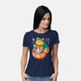 Neko Daruma Hug-Womens-Basic-Tee-Eoli Studio