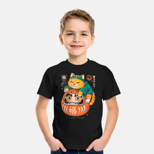 Neko Daruma Hug-Youth-Basic-Tee-Eoli Studio