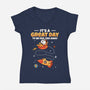 To Be Far Far Away-Womens-V-Neck-Tee-sachpica