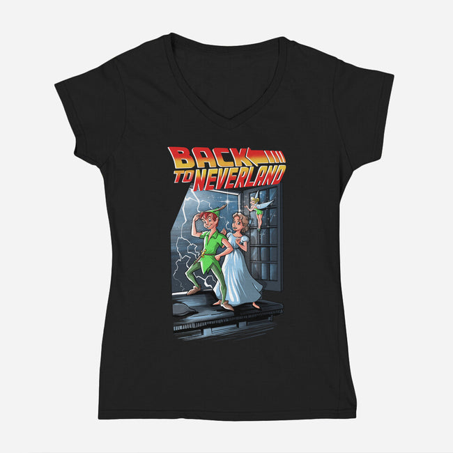 Back To Neverland-Womens-V-Neck-Tee-zascanauta