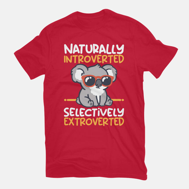 Koala Selectively Extroverted-Womens-Fitted-Tee-NemiMakeit