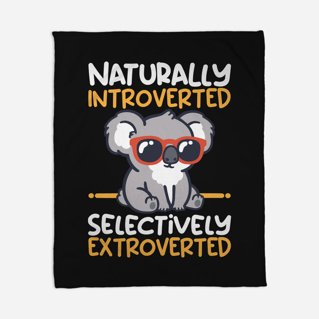 Koala Selectively Extroverted-None-Fleece-Blanket-NemiMakeit