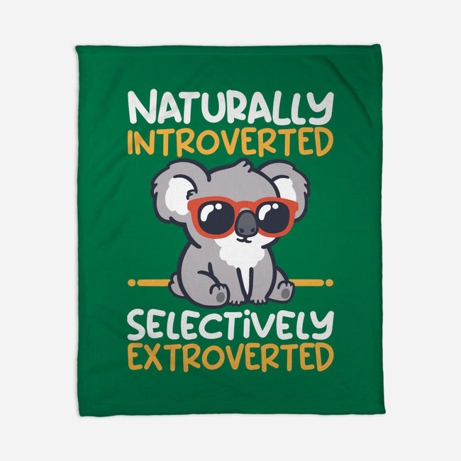 Koala Selectively Extroverted-None-Fleece-Blanket-NemiMakeit