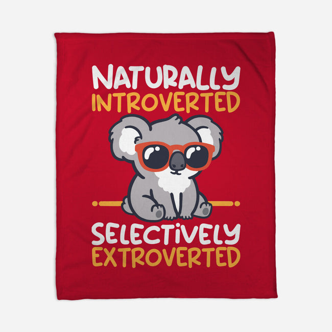 Koala Selectively Extroverted-None-Fleece-Blanket-NemiMakeit