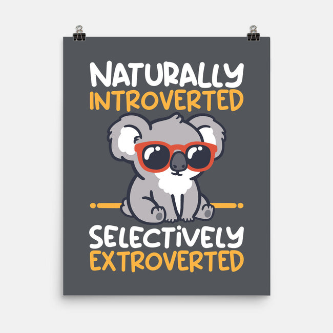 Koala Selectively Extroverted-None-Matte-Poster-NemiMakeit