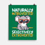 Koala Selectively Extroverted-None-Matte-Poster-NemiMakeit