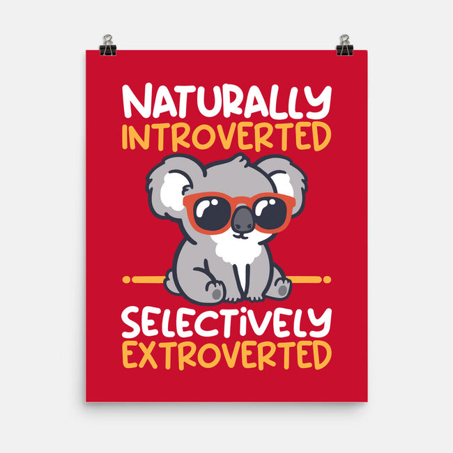 Koala Selectively Extroverted-None-Matte-Poster-NemiMakeit