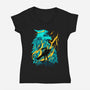 Monster Reborn-Womens-V-Neck-Tee-spoilerinc