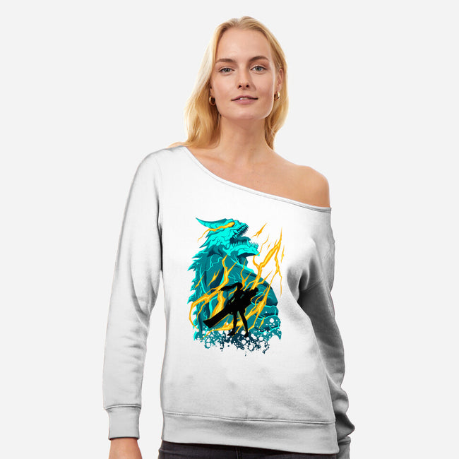 Monster Reborn-Womens-Off Shoulder-Sweatshirt-spoilerinc