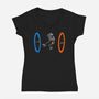 False Portal-Womens-V-Neck-Tee-spoilerinc