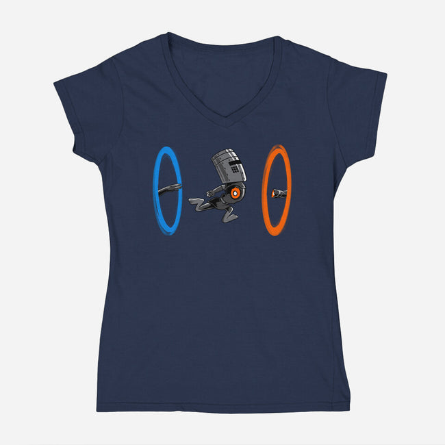 False Portal-Womens-V-Neck-Tee-spoilerinc