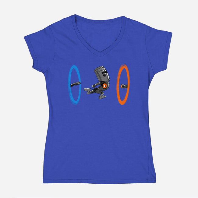 False Portal-Womens-V-Neck-Tee-spoilerinc