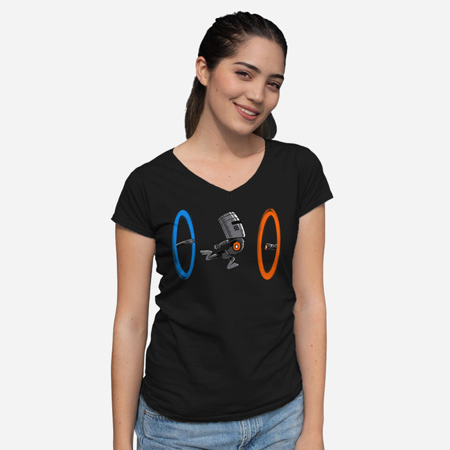 False Portal-Womens-V-Neck-Tee-spoilerinc