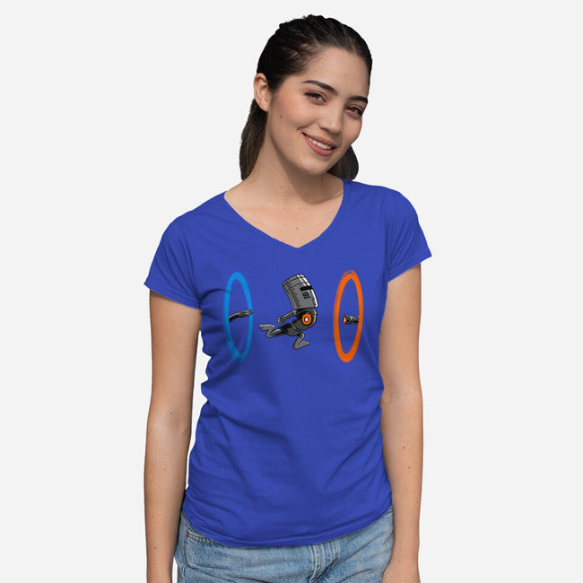 False Portal-Womens-V-Neck-Tee-spoilerinc