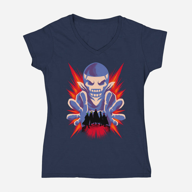 Dare Fighter-Womens-V-Neck-Tee-spoilerinc