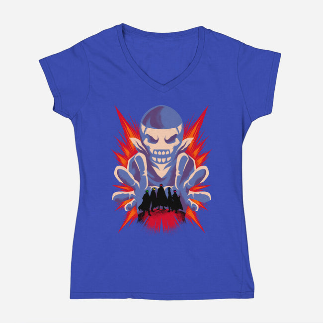 Dare Fighter-Womens-V-Neck-Tee-spoilerinc