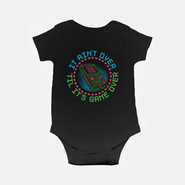 Never Game Over-Baby-Basic-Onesie-glitchygorilla