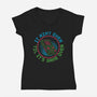 Never Game Over-Womens-V-Neck-Tee-glitchygorilla
