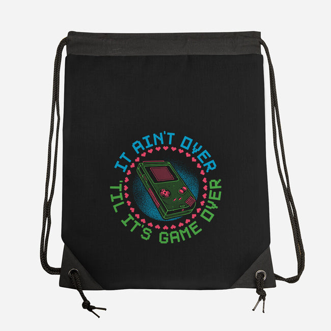 Never Game Over-None-Drawstring-Bag-glitchygorilla