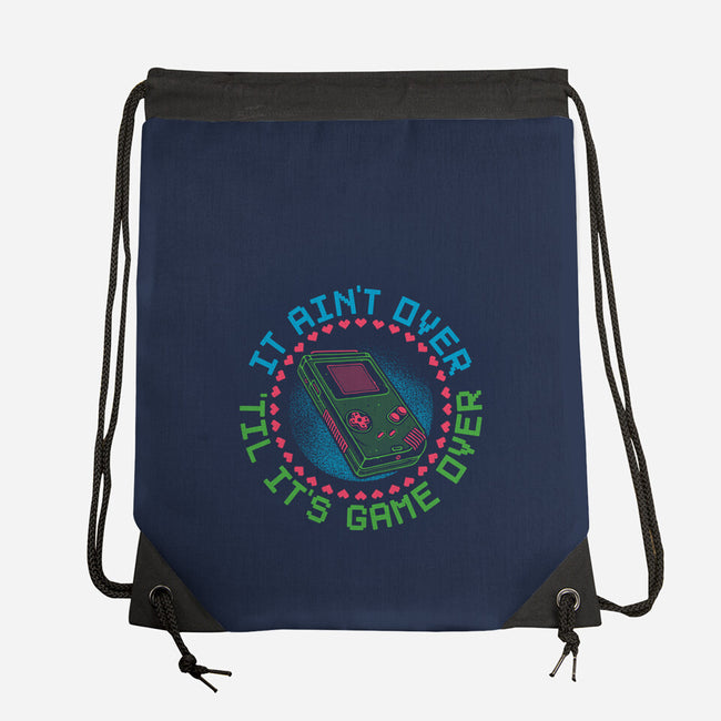 Never Game Over-None-Drawstring-Bag-glitchygorilla