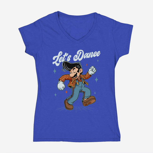 Dancing Italian-Womens-V-Neck-Tee-P1yu5h