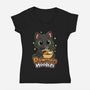 Pawmen Noodles-Womens-V-Neck-Tee-Lorets