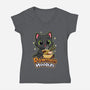 Pawmen Noodles-Womens-V-Neck-Tee-Lorets