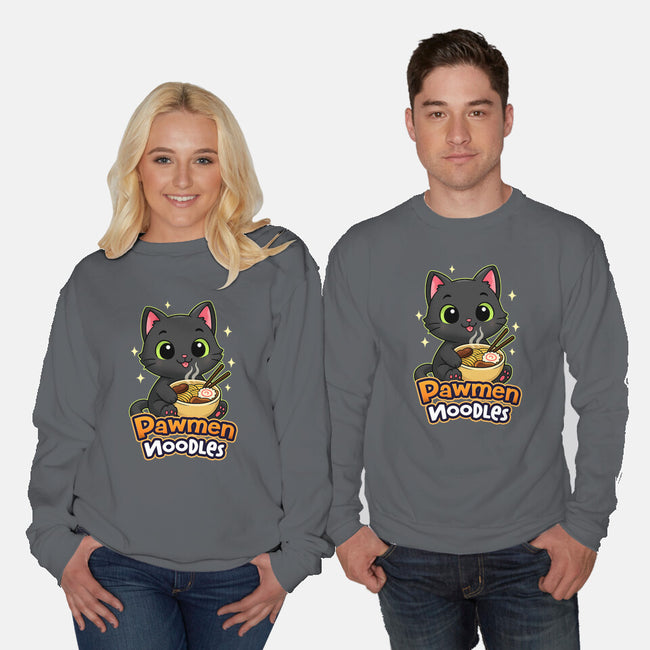 Pawmen Noodles-Unisex-Crew Neck-Sweatshirt-Lorets